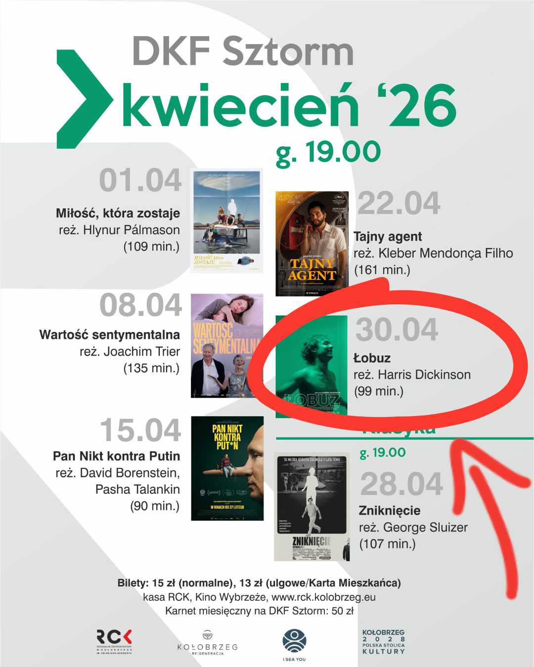 Informacja dla widzów DKF Sztorm